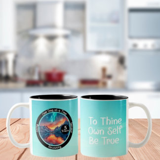 Custom Erholung Meilenstein Geschenk - Stille Zweifarbige Tasse