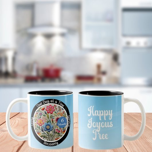 Custom Erholung Meilenstein Gift - Blumen Zweifarbige Tasse