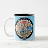 Custom Erholung Meilenstein Gift - Blumen Zweifarbige Tasse (Links)