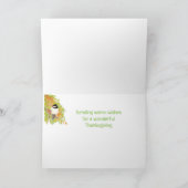 Custom Erntedank Bird Autumn Großmutter Feiertagskarte (Innenseite)