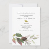 Custom Erntedank Dinner Einladung Wasserfarbe (Vorderseite)