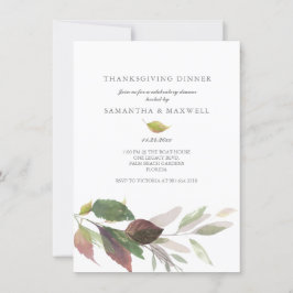Custom Erntedank Dinner Einladung Wasserfarbe