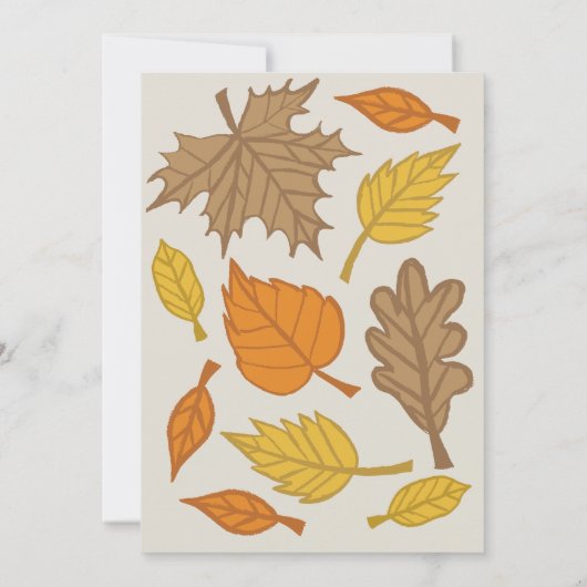 Custom Erntedank Dinner Personalisierter Fall Einladung (Rückseite)