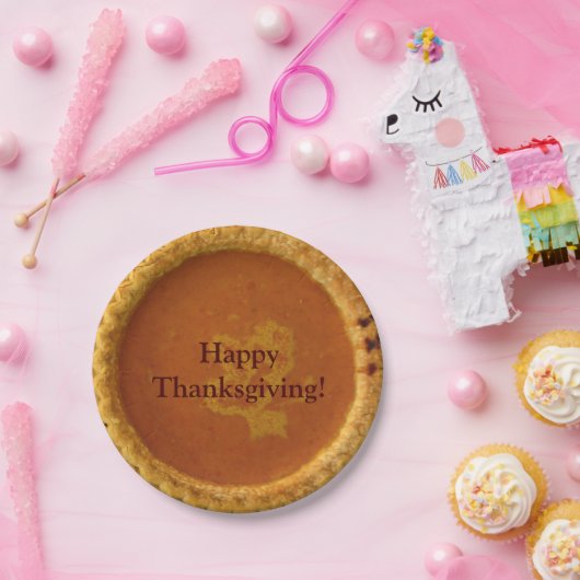 Custom Erntedank Paper Tellers Pumpkin Pie Pappteller (Party)