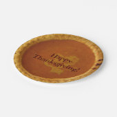 Custom Erntedank Paper Tellers Pumpkin Pie Pappteller (Schrägansicht)