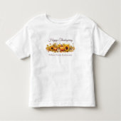 Custom Erntedank Pumpkin Family Wiedersehen Kleinkind T-shirt (Vorderseite)