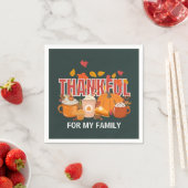 Custom Erntedank Pumpkin THANKFUL Familie Serviette (Beispiel)