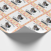 Custom Erntedank Truthahn Foto Saison zu gobben Geschenkpapier (Ecke)