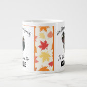 Custom Erntedank Truthahn Foto Saison zu gobben Jumbo-Tasse (Vorderseite)