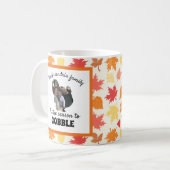 Custom Erntedank Truthahn Foto Saison zu gobben Kaffeetasse (Vorderseite Links)