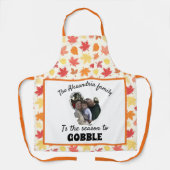 Custom Erntedank Truthahn Foto Saison zu gobben Schürze (Vorderseite)