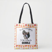 Custom Erntedank Truthahn Foto Saison zu gobben Tasche (Vorderseite)