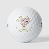 CUSTOM ERSTE GOLFBALL MIT SCANDINAVIANISCHEM HERZ (Vorderseite)