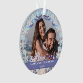Custom Erste Verheiratete Weihnachtsschneeflocken Ornament (Vorderseite)