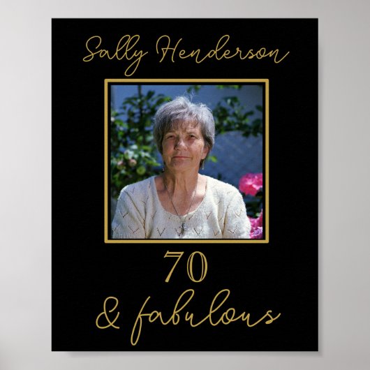CUSTOM ERWACHSENER BIRTHDAY POSTER 70. GEBURTSTAG (Vorne)