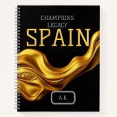 Custom España Arbeitsbereich QR Code | Champions L Notizblock (Vorderseite)