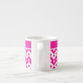 Custom Espresso Tasse, Candy Pink Geometric Espressotasse (Rückseite)