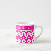 Custom Espresso Tasse, Candy Pink Geometric Espressotasse (Rechts)