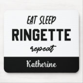 Custom essen Schlaf Ringette Wiederholung Ringette Mousepad (Vorne)