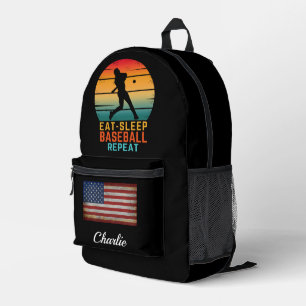CUSTOM ESSEN SLEEP BASEBALL WIEDERHOLUNGSSPORTARTE BEDRUCKTER RUCKSACK