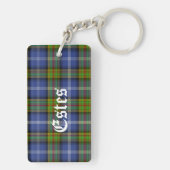 Custom Estes Family Tartan Karierte Schlüsselkette Schlüsselanhänger (Rückseite)