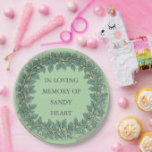 Custom Eucalyptus Funeral – Elegant Memorial Pappteller (Party)