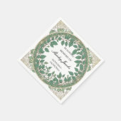 Custom Eucalyptus Funeral – Elegant Memorial Serviette (Ecke)