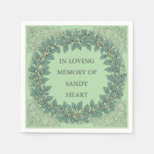 Custom Eukalyptus Funeral - Elegantes Memorial Serviette (Vorderseite)
