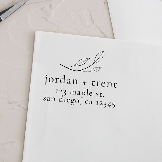 Custom Eukalyptus Wood Rücksendeadresse Briefmarke Gummistempel