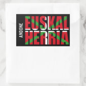 Custom, Euskal Herria bildet baskische Flagge Ikur Rechteckiger Aufkleber (Tasche)