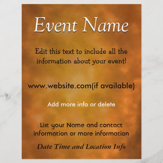 Custom Event Burnt Energy Flyer (Vorne)