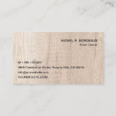 Custom Event Caterer Foto Collage Wood Grain Mod Visitenkarte (Rückseite)
