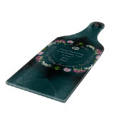 Custom Event Floral Denim Blue Cutting Board Schneidebrett (Ecke)