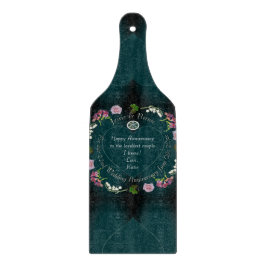Custom Event Floral Denim Blue Cutting Board Schneidebrett