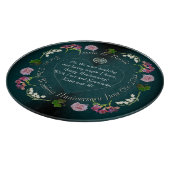 Custom Event Floral Heart Schneidebrett (Ecke)