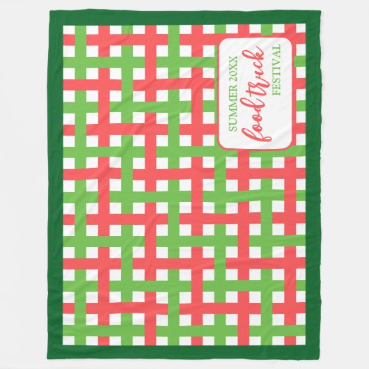 Custom Event Keepake Sommerfestival Picknick Fleecedecke (Vorderseite)