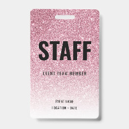 Custom Event oder Concept Pink Glitzer des Persona Ausweis