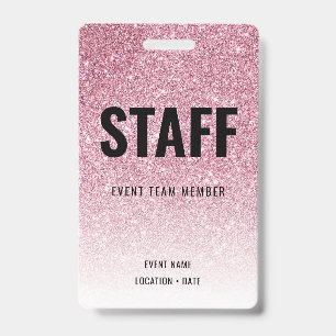 Custom Event oder Concept Pink Glitzer des Persona Ausweis