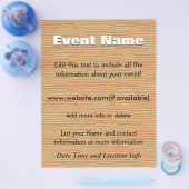 Custom Event Pine Wood Flyer (Einzeln)