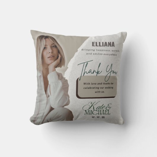 Custom Event Souvenir Throw Kissen (Vorderseite)