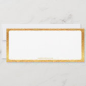 Custom Event Ticket Concept Fake Ticket White Gold Einladung (Rückseite)