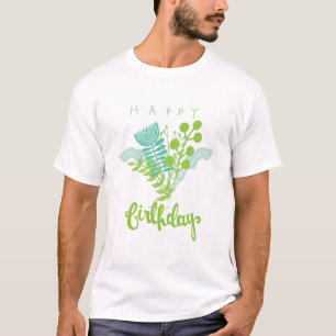 Custom Evergreen Design für Geburtstage T-Shirt