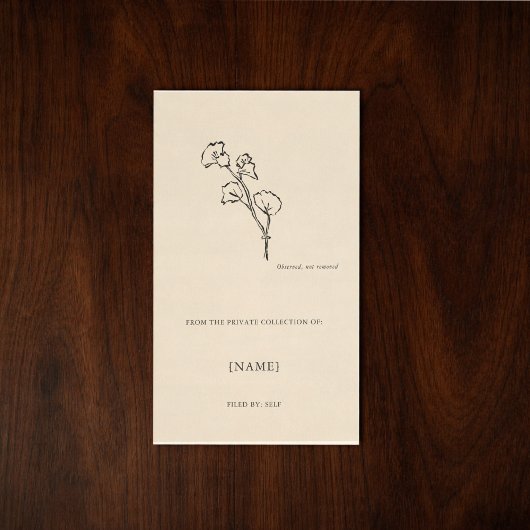 Custom Ex Libris Bookplate Sticker | Dark Academia