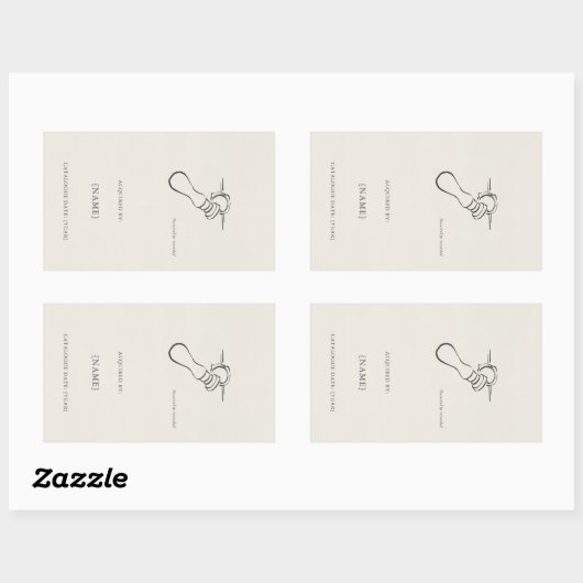 Custom Ex Libris Bookplate Sticker | Dark Academia (Blatt)