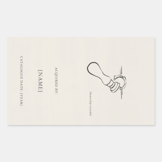 Custom Ex Libris Bookplate Sticker | Dark Academia (Vorderseite)