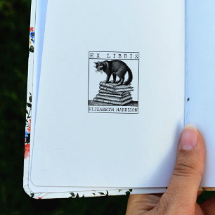Custom Ex Libris Buchzeichen, Vintages Katalogbuch Gummistempel
