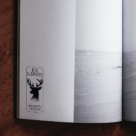 Custom Ex Libris, Deer Book Gummistempel