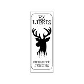 Custom Ex Libris, Deer Book Gummistempel (Prägung)