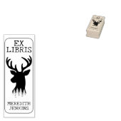 Custom Ex Libris, Deer Book Gummistempel (Stempel)