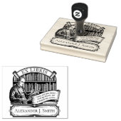 Custom Ex Libris Elegantes Vintages klassisches Zi Gummistempel (Stempel)